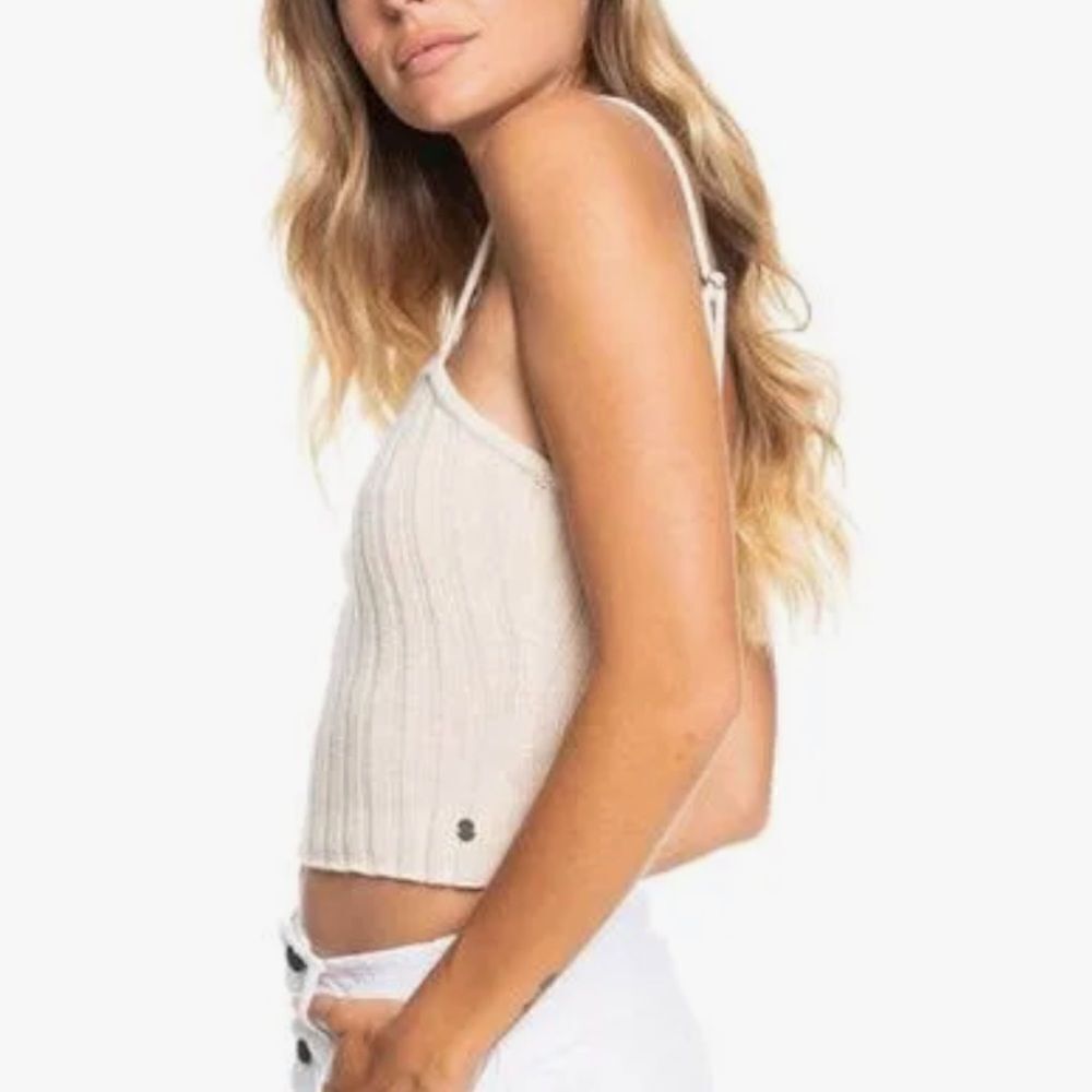 NWT Roxy Dream Sign Rib Knit Sweater Tank L - Picture 3 of 8